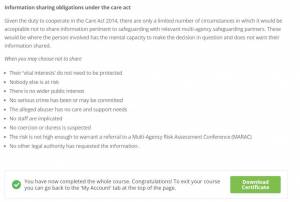 Information sharing obligations under the care act
