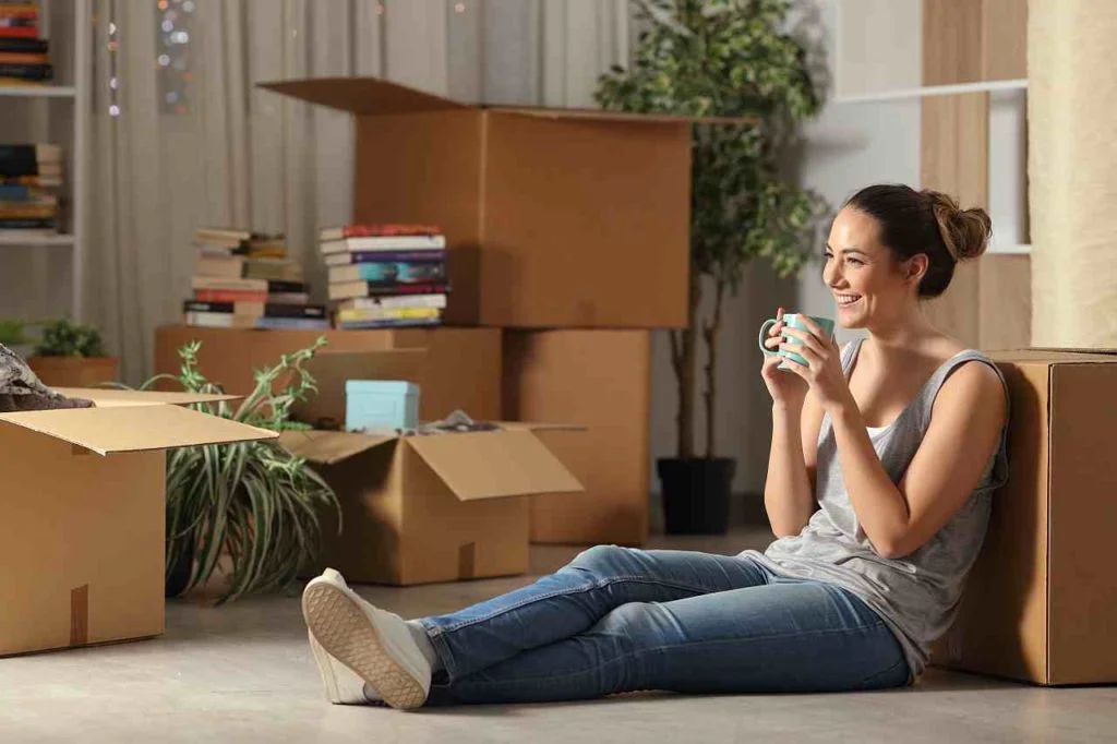 woman independent living in her apartment